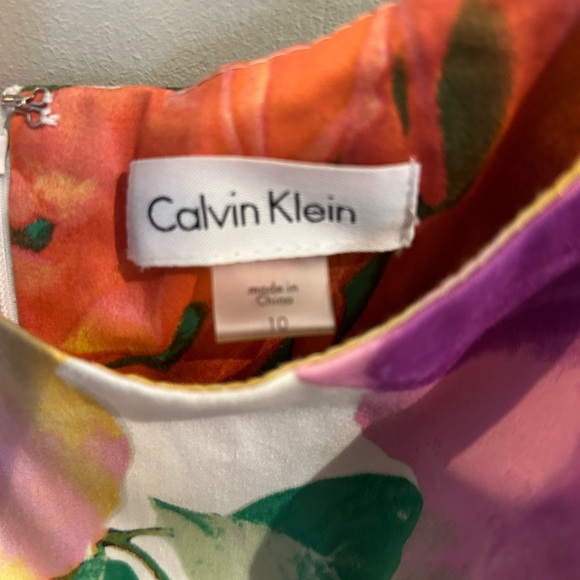 Calvin Klein multi colored midi dress. - Picture 3 of 3